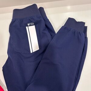 Figs women’s Racing Navy High Waisted Zamora™ - Jogger Scrub Pants - XS